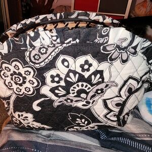 Vera Bradley Large Ruffle Cosmetic bag in Midnight Paisley